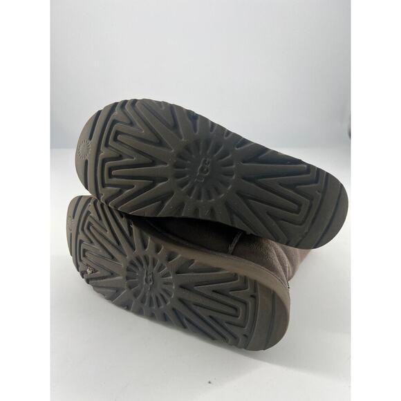 Ugg Constatine Satin Ribbon Boots Womens Size 7 Gray Charcoal Warm Y2K - Picture 8 of 9